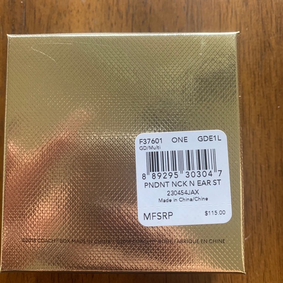 Coach Cluster Necklace Set NWT - Picture 3 of 3